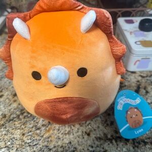 Squishmallows Orange Dinosaur Plush Toy Lyan 8 inches